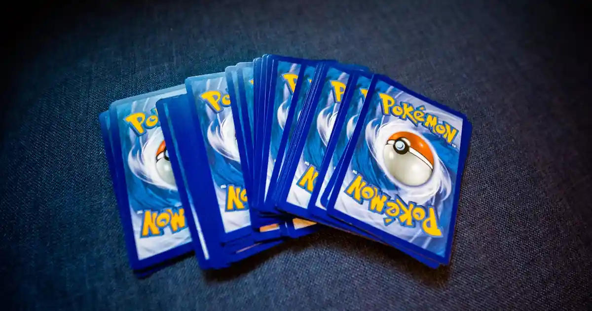 A full set of trading cards arranged on a surface