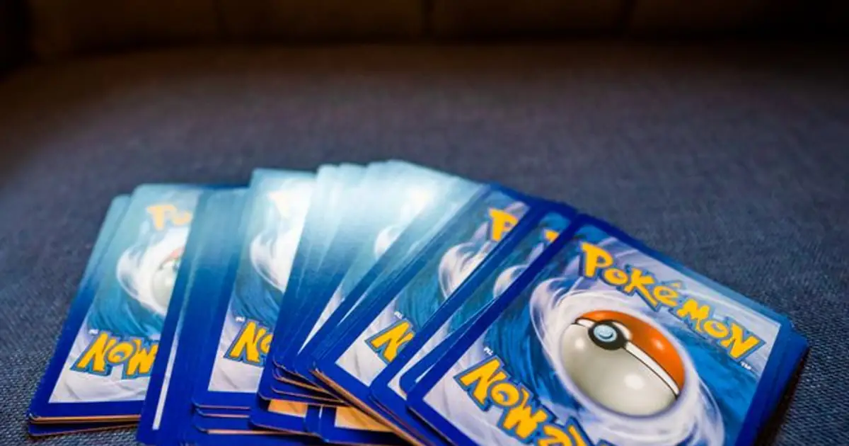Stack of trading cards fanned out, ready to start a collection