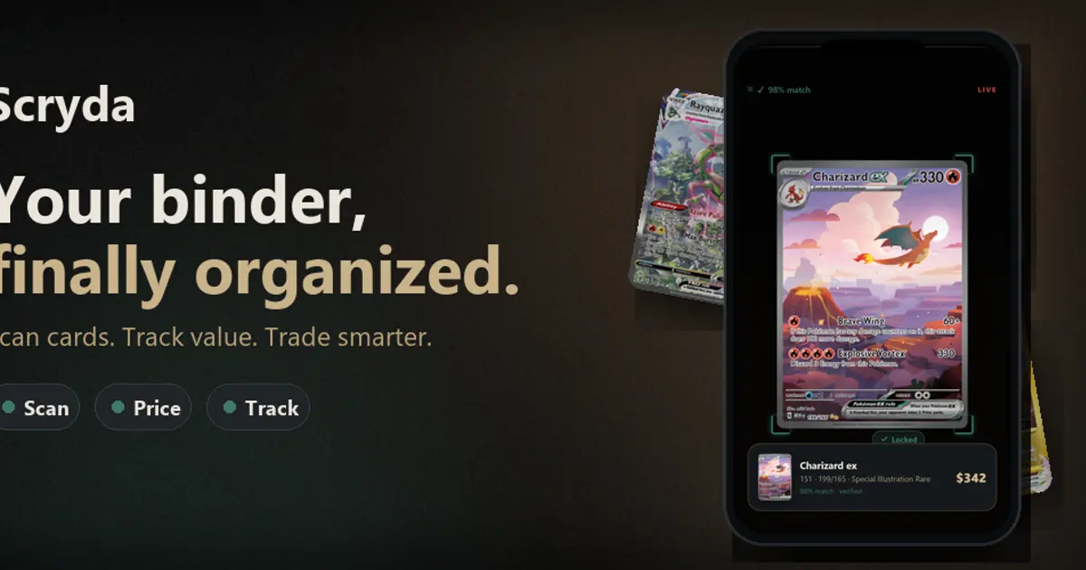 The Scryda app on a phone, now available on Google Play